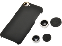 3 in 1 Wide Angle Lens+ Macro Lens+180 Degree Fish Eye Lens With protection shell for Iphone5